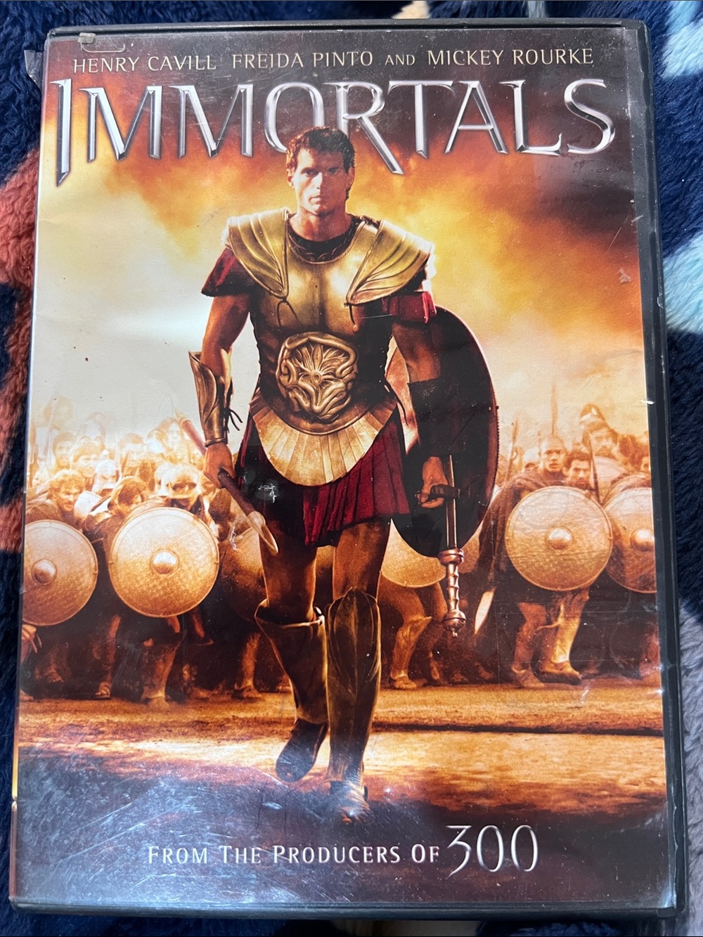 Warner Bros. Immortals DVD with Gold and Red Cover Art